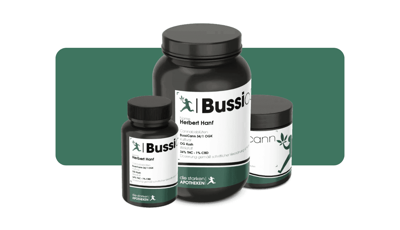 bussicann Schraubverpackungen auf grünem Grund